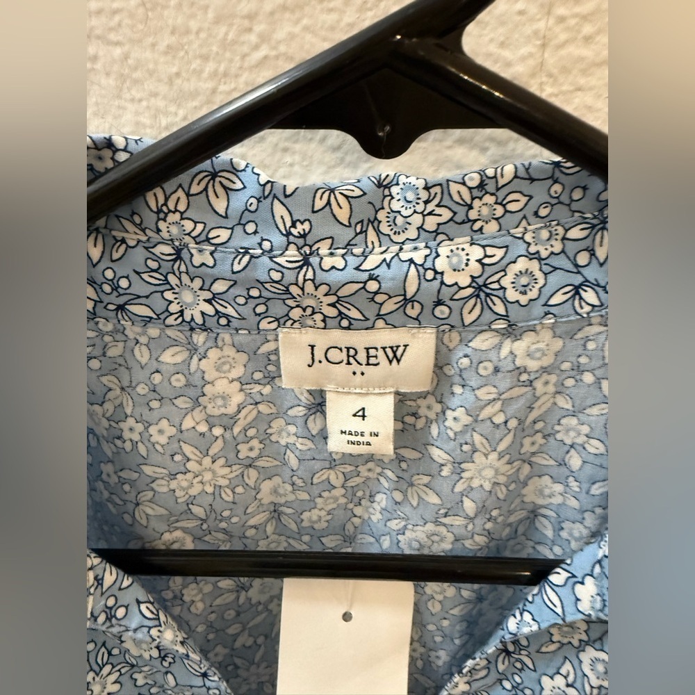 NWT J.Crew Factory Printed collared midi dress, NWT, SZ 4 - Picture 4 of 4